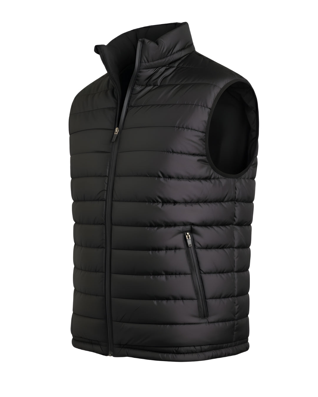 Stand Collar Puffer Gillet | Black