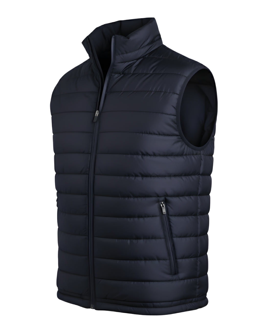 Stand Collar Puffer Gillet | Blue